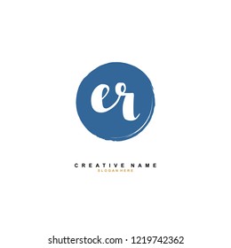 E R ER Initial logo template vector