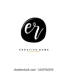 E R ER Initial logo template vector