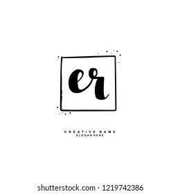 E R ER Initial logo template vector
