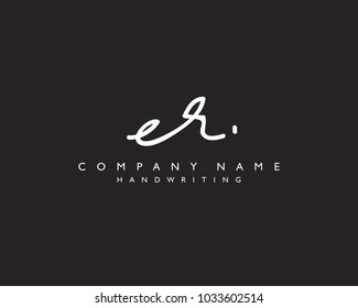 E R Initial handwriting logo