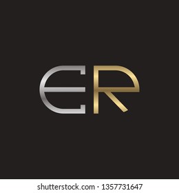 E R initial letter, modern logo design template vector 