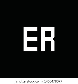 E and R initial logo monogram designs modern templates