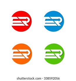 E R Initial Logo Template