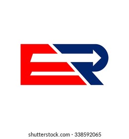 E R Initial Logo Template