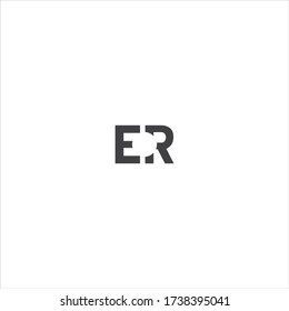 Diseño abstracto del logotipo de letra E R