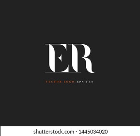 E R letters Joint logo icon vector for business card and corporate identity.
