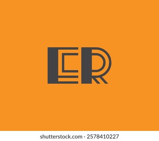 E and R logo design. ER abstract Letters Logo Monogram. This logo design is the process of creating a visual symbol that represents a brand, company, or individual.