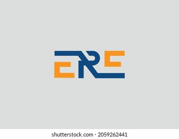 e r e logo design vector design
