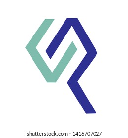  e and r logo  on the white background
