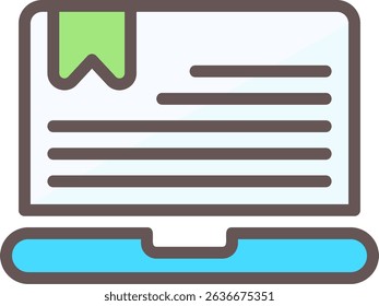 E Reader Filled Style Icon Design