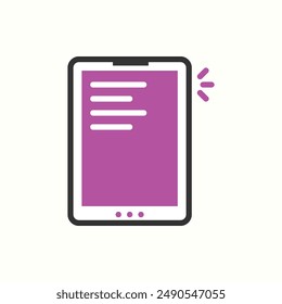 e reader icono, glifo aislado icono tema gadget