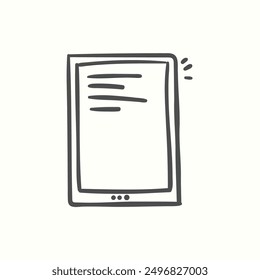 e reader icon, isolated handdrawn icon theme gadget