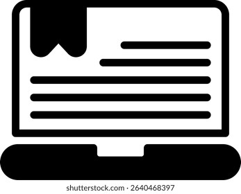 E Reader Semi Solid Icon Design