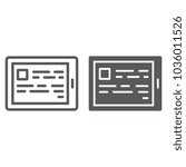 E reading line and glyph icon, e learning and education, tablet sign vector graphics, a linear pattern on a white background, eps 10.