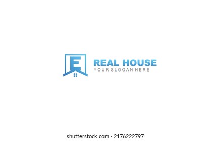 E REAL ESTATE logo design inspiration. Vector letter template design for brand.