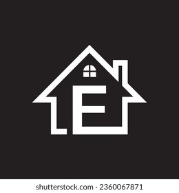 E real estate logo design. Real estate company logo design.