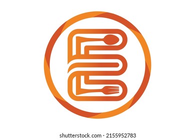E Restaurant Logo Vector Icon Symbol Template. Food Logo