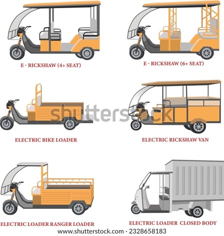e rickshaw,e-van,electronic rickshaw,tuk tuk ,isolated vector illustration,e-loader,eblu, battery taxi,transport 