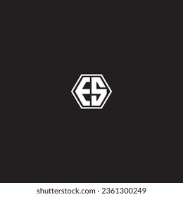 E S Initial Letter Logo Vector element. Initial logo template
