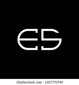 E S initial letter, modern logo design template vector 