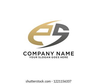 E S Initial Logo Template Vector