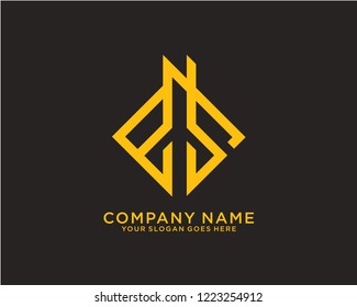 E S Initial logo template vector