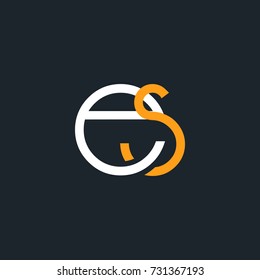 E S joint letter round design template