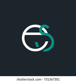 E S joint letter round design template