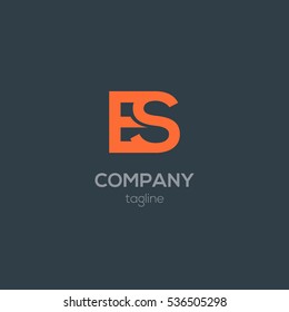 E & S Letter logo design vector element