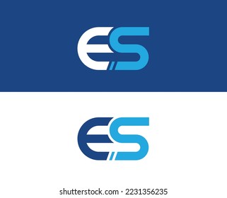 E S logo design vector templates 