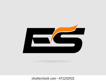 E and S logo vector. logotype template
