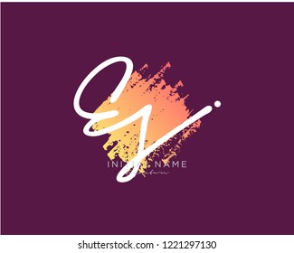 E S Signature initial logo template vector