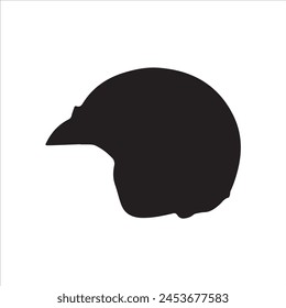 E scooter helmet silhouette icon vector illustration isolated on white background