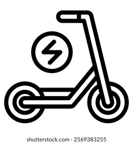 E Scooter Urban Lifestyale icon illustration