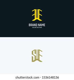 E SE monogram Logo Set modern graphic design, Inspirational logo design for all companies. -Vectors