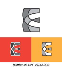 Diseño de logotipo vector libre de letra E