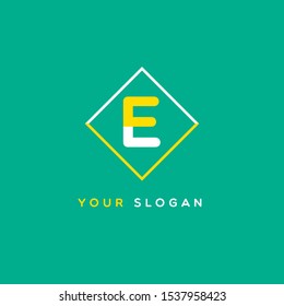 E shield logo semi bold letter design