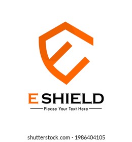 e shield logo template illustration