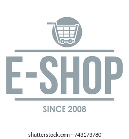 E shop logo. Simple illustration of e shop vector logo for web