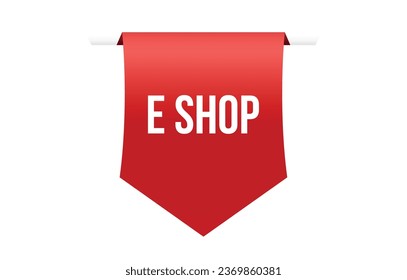 e shop Vector banner ribbon design.