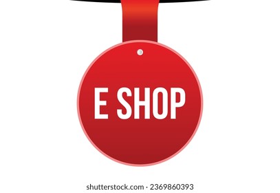 e shop Vector banner ribbon design.