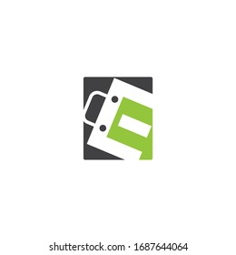 e shopping bags logo design icon online shop symbol vector illustrations