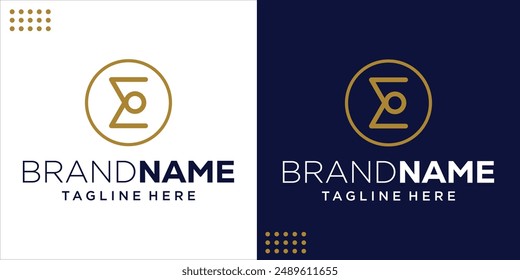 E-Sigma-Logo, Design-Inspiration, Illustration, Vektorgrafik