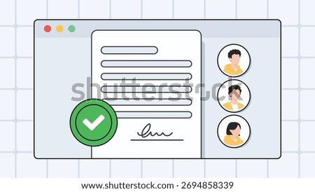 E signature document approval browser banner