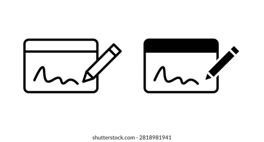 E Signature icon vector design kit. EPS10.