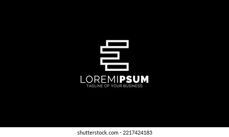 E simple logo design with flat style minimalist good for your business