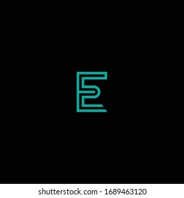 E diseños de letra única para logotipos e iconos