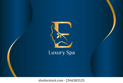 E Spa and Wellness Beauty Luxury Logo