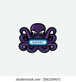 e sport game mascot tentacle logo