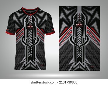 E Sport jersey t-shirt. Soccer jersey mockup for football club. Sport pattern fabric textile. Sport background texture pattern #1